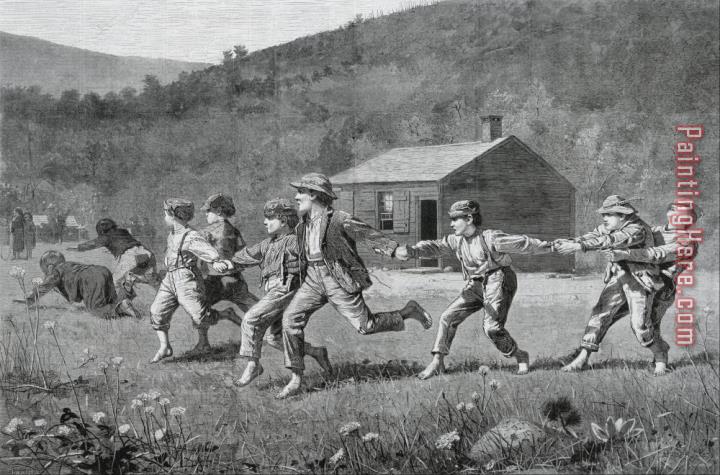 Winslow Homer Snap The Whip, From The Harper's Weekly, September 20, 1873